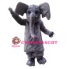 Professional Quality Cartoon Grey Elephant Mascot Costume