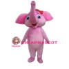 New Friendly Cartoon Pink Elephant Mascot Costume