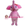 New Friendly Cartoon Pink Elephant Mascot Costume