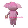 New Friendly Cartoon Pink Elephant Mascot Costume