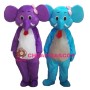 Colorful Cartoon Elephant Mascot Costume
