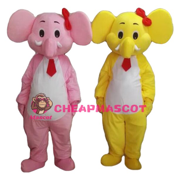 Colorful Cartoon Elephant Mascot Costume