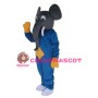 Adult Size Friendly Elephant With Blue Top Mascot Costume