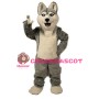 Friendly Grey Dog Mascot Costume For Event