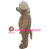 Smart Khaki Dog Mascot Costume For School Celebrations