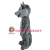 Gray Dog Mascot Costume
