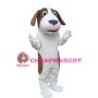 Lovely White & Brown Dog Mascot Costume