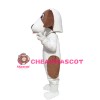 Lovely White & Brown Dog Mascot Costume