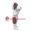 Lovely White & Brown Dog Mascot Costume