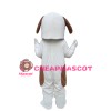 Lovely White & Brown Dog Mascot Costume
