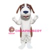 Lovely White & Brown Dog Mascot Costume