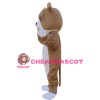 Friendly Brown & White Dog Mascot Costume