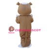 Friendly Brown & White Dog Mascot Costume