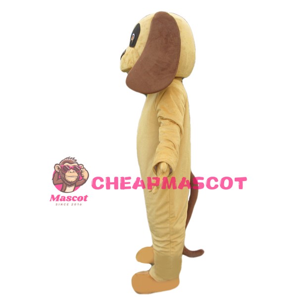 So Cute Cartoon Long Ears Brown Dog Mascot Costume