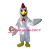 Fancy Cartoon White Chicken Mascot Costume