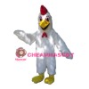 Fancy Cartoon White Chicken Mascot Costume