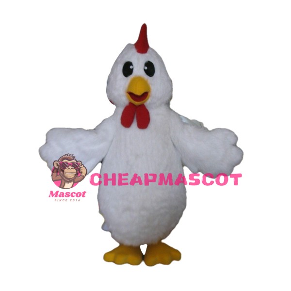 Cute Cartoon White Little Chicken Mascot Costume