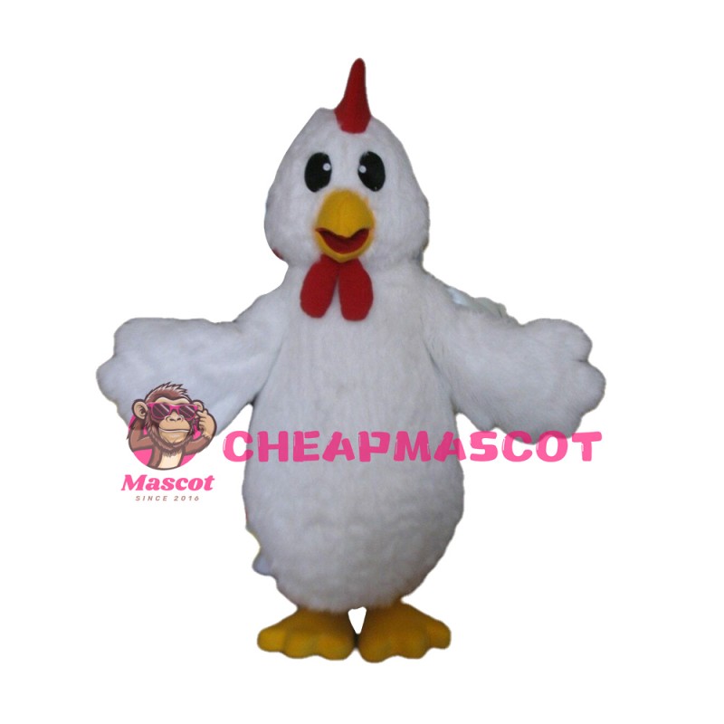 Cute Cartoon White Little Chicken Mascot Costume