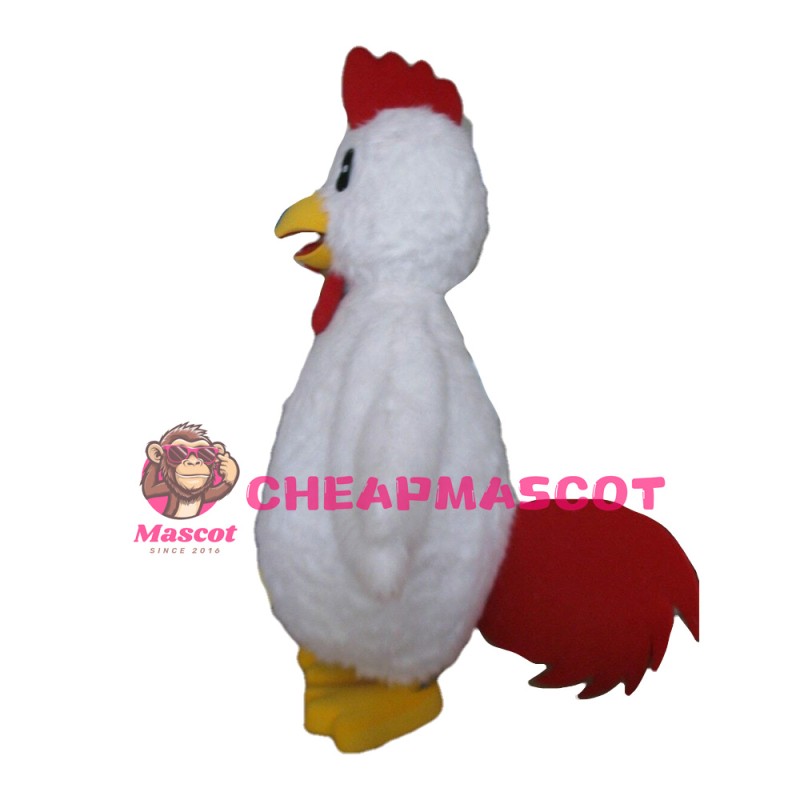 Cute Cartoon White Little Chicken Mascot Costume