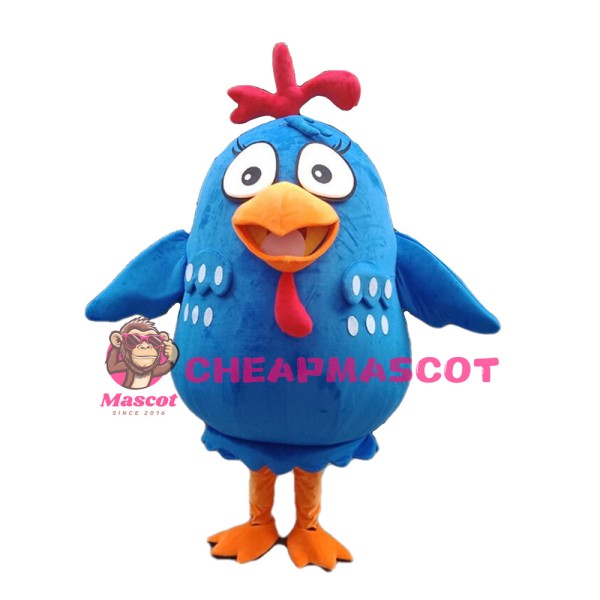 Super Cute Cartoon Blue Little Chicken Mascot Costume