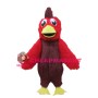 Adult Size Long Fur Red & Brown Chicken Mascot Costume