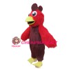 Adult Size Long Fur Red & Brown Chicken Mascot Costume