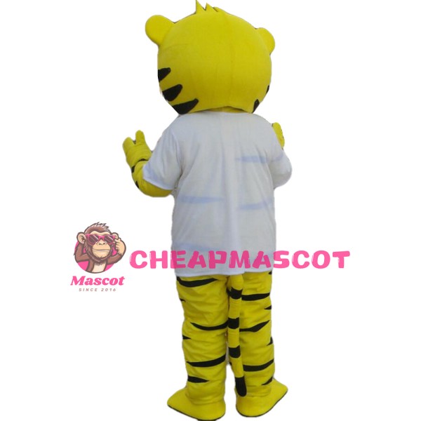 So Lovely Cartoon Yellow Tiger Mascot Costume For Party