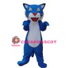 Adult Blue & White Tiger Mascot Costume