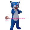 Adult Blue & White Tiger Mascot Costume