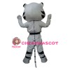 Lovely Taekwondo White Tiger Mascot Costume