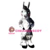 Cute Funny Grey Donkey Mascot Costume