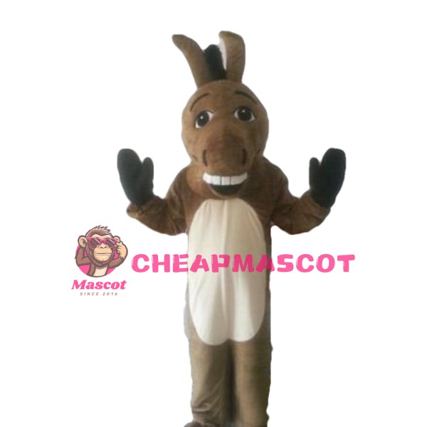 Adult Size Funny Brown Donkey Mascot Costume
