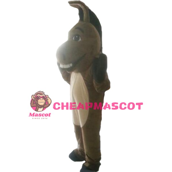 Adult Size Funny Brown Donkey Mascot Costume