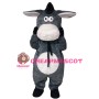 Unisex Cute Grey & White Donkey Mascot Costume