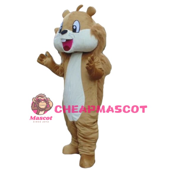 Professional Good Quality Happy Brown Squirrel Mascot Costume