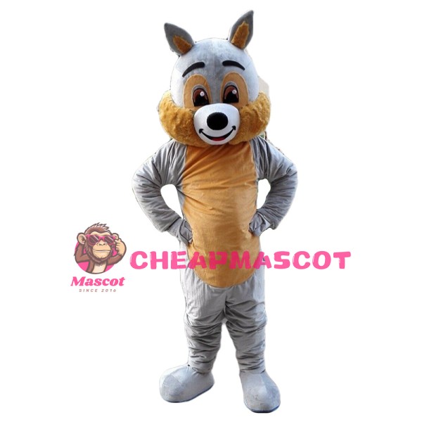 New Arrival Adorable Grey & Brown Squirrel Mascot Costume