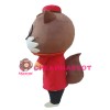 Adorable Cartoon Squirrel With Suit And Glasses Mascot Costume