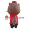 Adorable Cartoon Squirrel With Suit And Glasses Mascot Costume
