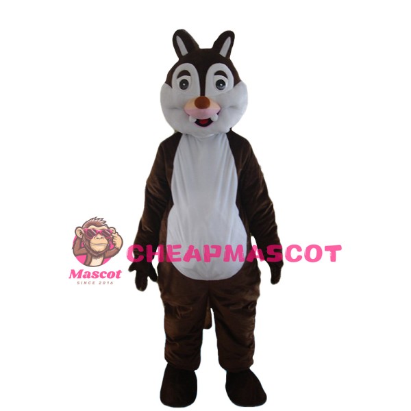 New Version Pleasant Plush Brown Squirrel Mascot Costume