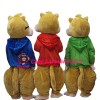 Pleasant Chipmunk Brothers With Colorful Top Mascot Costume