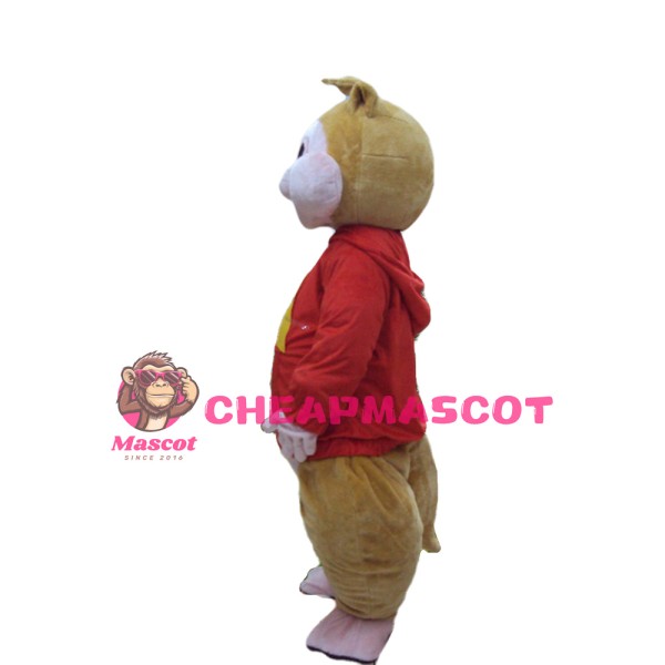 Pleasant Chipmunk Brothers With Colorful Top Mascot Costume