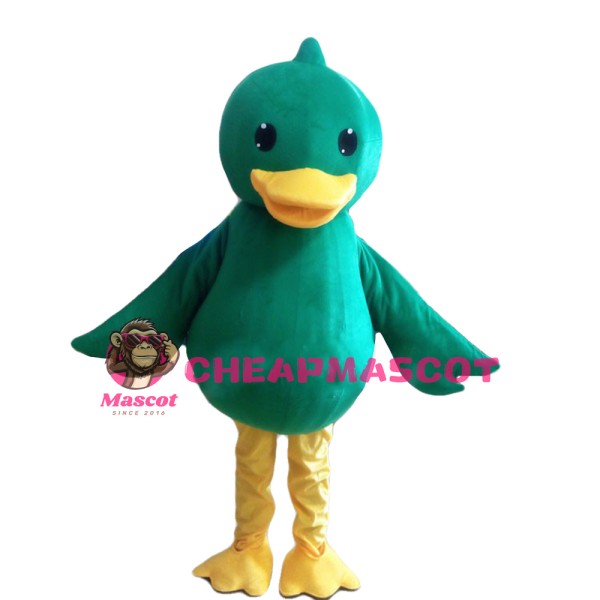 Super Cute Green Duck Mascot Costume For Theme Event