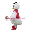 New Strong Plush White Duck With Red Vest Mascot Costume