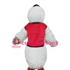 New Strong Plush White Duck With Red Vest Mascot Costume