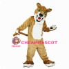 Brown Wolf With Fierce Face Mascot Costume