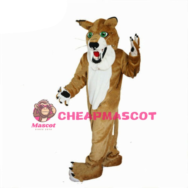 Brown Wolf With Fierce Face Mascot Costume