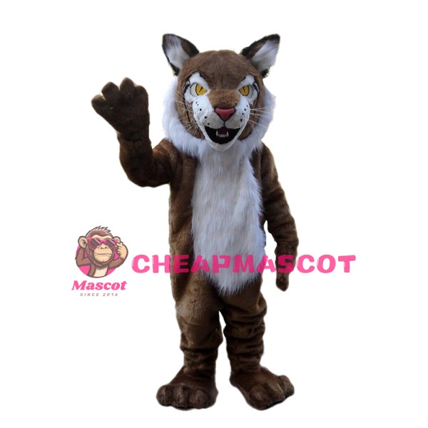 Good Quality Long Fur Friendly Brown Tiger Mascot Costume