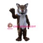 Good Quality Long Fur Friendly Brown Tiger Mascot Costume