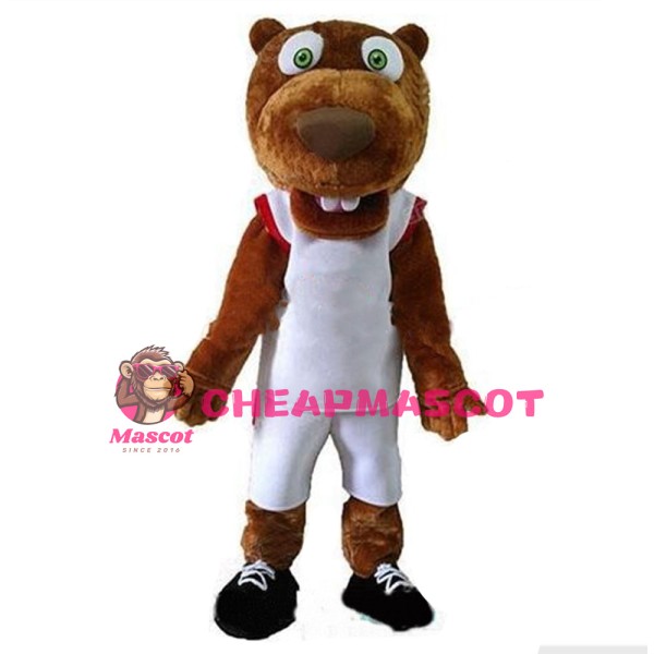 Newest Sports Beaver With Suit Mascot Costume 