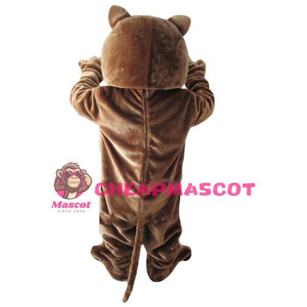Unisex Smiling Tall Beaver Mascot Costume